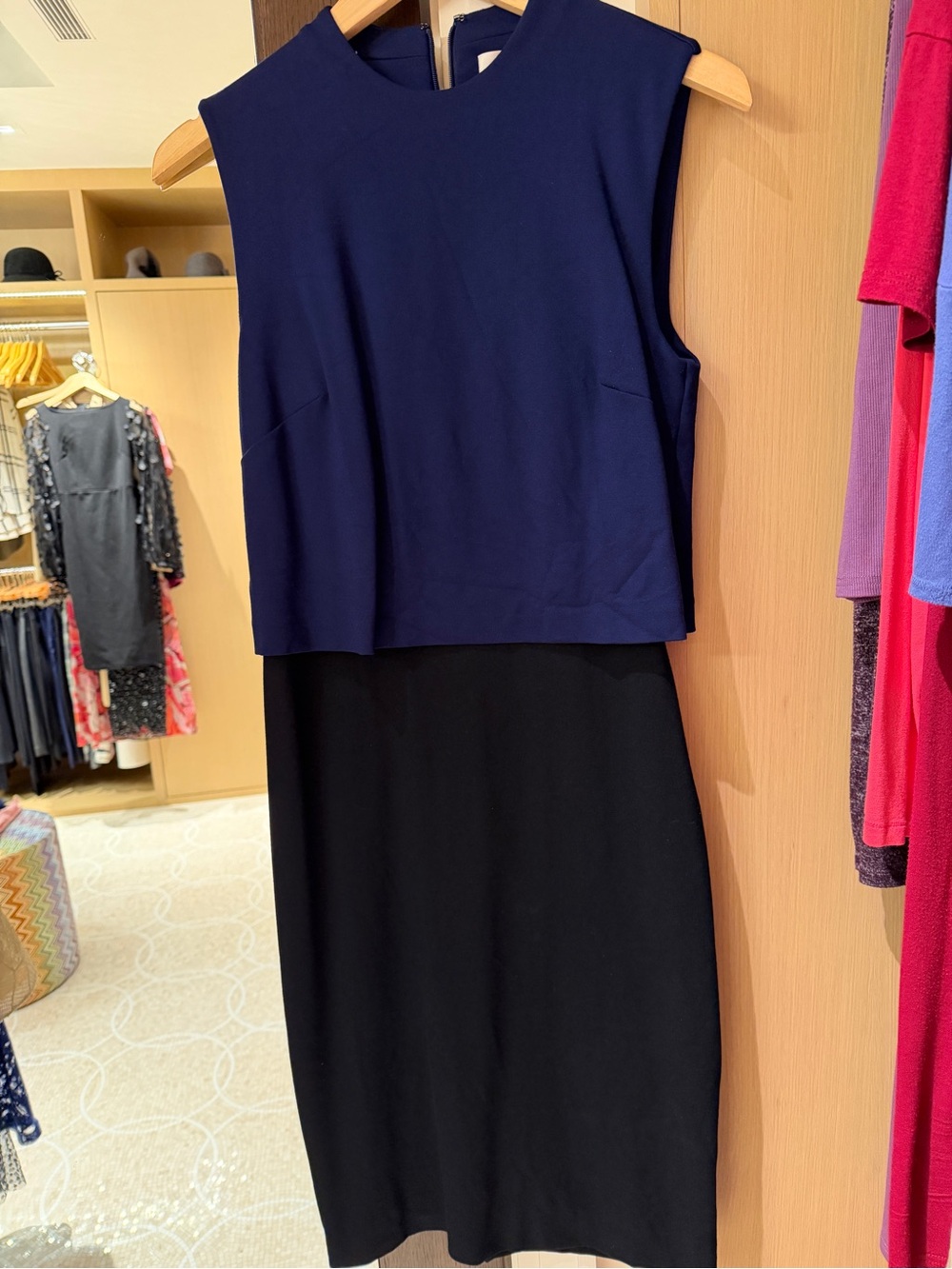Diane von furstenberg dress blue and black